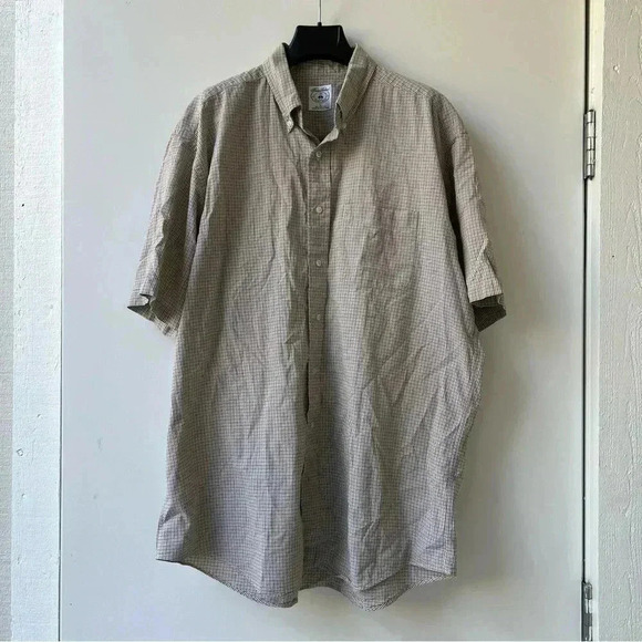 Vintage Brooks Brothers Button Down Sport Shirt - Beige - Size L - Picture 4 of 7